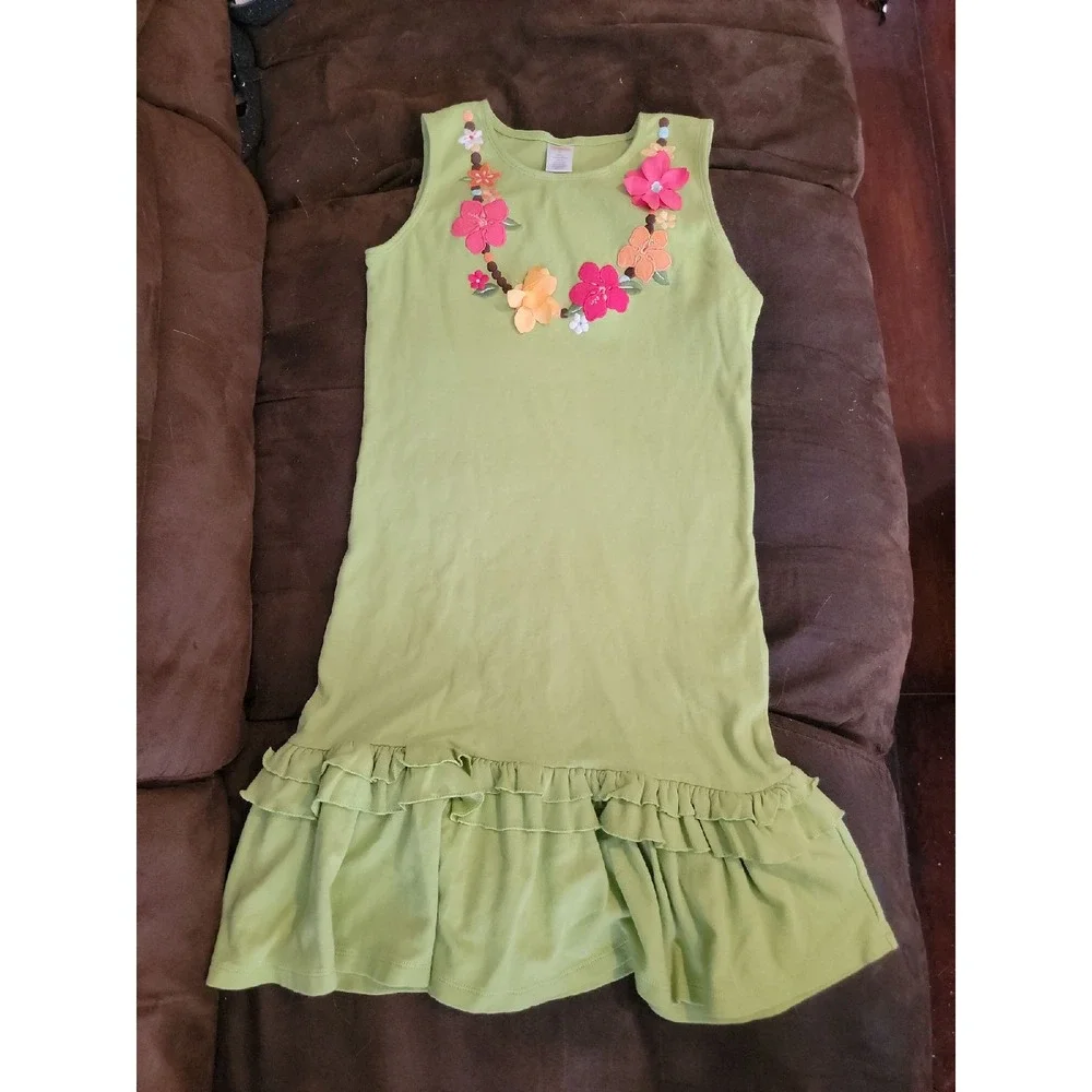 Gymboree aloha sunshine‎ floral necklace dress size 12
